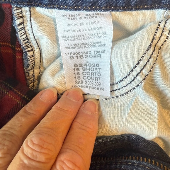 Cabela's Casual High Rise Flannel Lined Size 16 S Blue Jeans - Picture 4 of 9